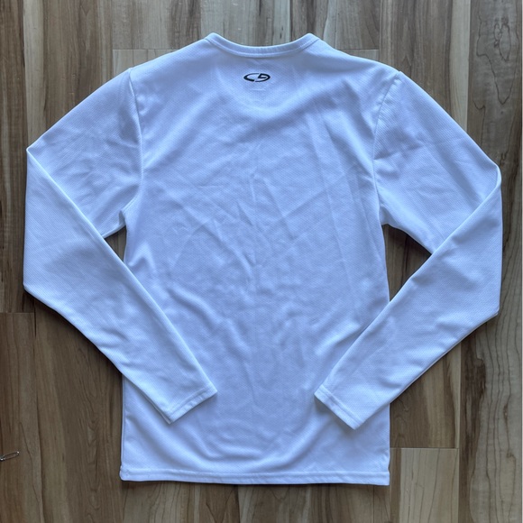 Champion DUO DRY White Long Sleeve Shirt Small - Picture 2 of 7